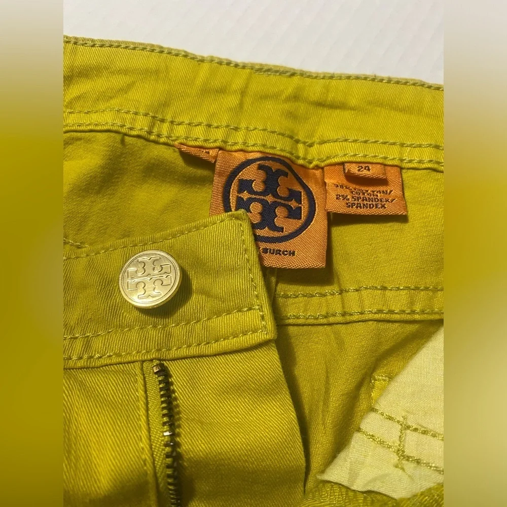 Tory Burch Women's Lime Straight Leg Jeans
